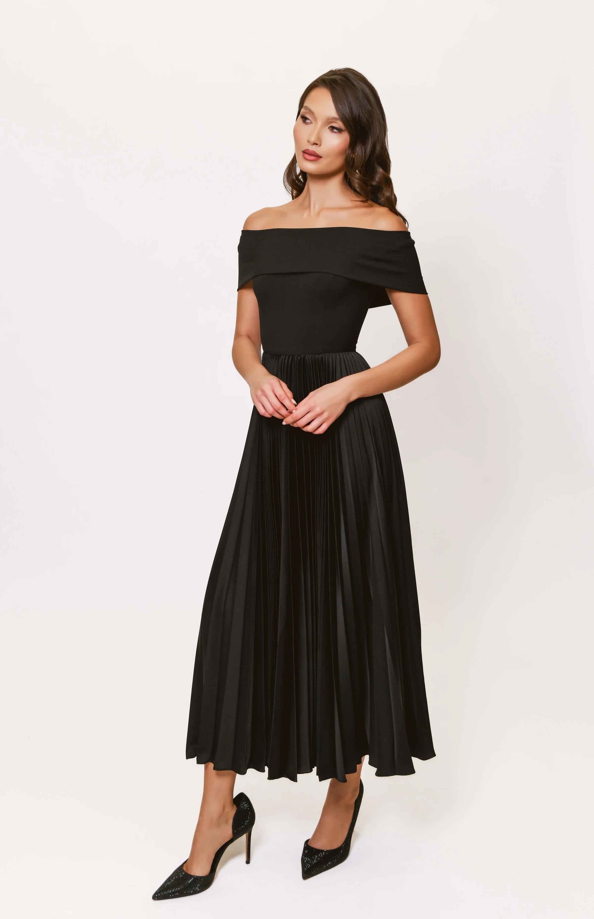 Hutch Women's Stockton Off-the-Shoulder Midi-Dress - Black