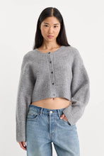 Good American Chunky Knit Cardigan in Heather Grey