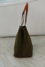 Lauren Reed Paloma Tote in Green Nubuck Leather