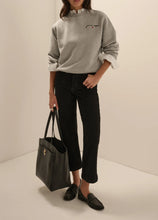 Favorite Daughter The Cropped Signature Sweatshirt in Heather Gray
