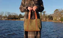 Lauren Reed Paloma Tote in Green Nubuck Leather