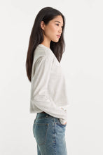 Good American Long Sleeve Layered Tee in Vintage Grey