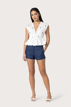 Lusana Tailor Linen Short in Indigo Navy