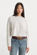 Good American Long Sleeve Layered Tee in Vintage Grey
