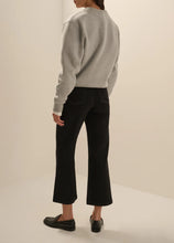Favorite Daughter The Cropped Signature Sweatshirt in Heather Gray