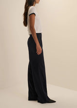 Favorite Daughter The Cropped Favorite Ringer Tee in White Navy