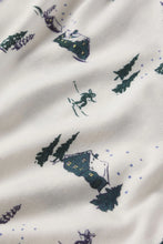 Eberjey Gisele Ivory Ski Chalet Print Long PJ Set
