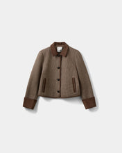 Short Jacket in Brown Check