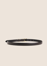 Favorite Daughter The Skinny Jordan Belt in Brown Polished Gold