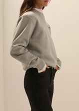 Favorite Daughter The Cropped Signature Sweatshirt in Heather Gray