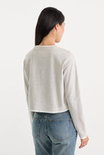 Good American Long Sleeve Layered Tee in Vintage Grey