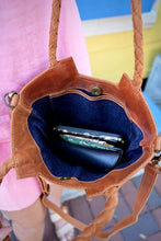 Lauren Reed Mini Carmen Leather Crossbody Bag in Rustic Tan