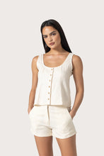 Lusana Tailor Linen Short in Almond