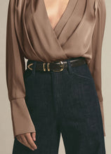 Favorite Daughter The Jordan Belt in Dark Brown Gold