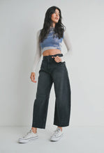 Just Black Denim Black Barrel Seam Jean