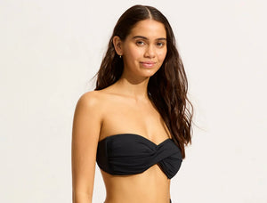 Seafolly Black Bandeau Twist Bikini