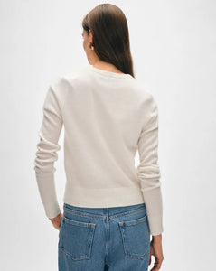 White + Warren Cashmere Soft White Classic Crew