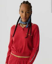 Guest In Residence Cashmere Blend Relay Polo in Scarlet