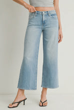 Just Black Denim Light Wash Mid Rise Slim Wide Leg