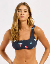 Seafolly Beach Club Square Neck Tank Bra Retro Pant Bikini in Navy
