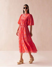 Omika Vani Papaya Wren Midi Dress