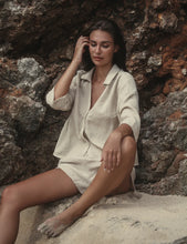 The Handloom Cropped Oatmeal Shirt