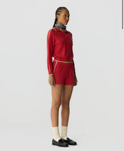 Guest In Residence Cashmere Blend Runner Short in Scarlet