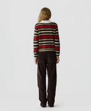 Guest In Residence Cashmere Grizzly Cropped Rugby in Carmine Combo