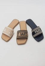 St Barts Beige/Black Slide