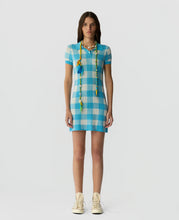 Guest In Residence Gingham Polo Dress in Swimming Pool
