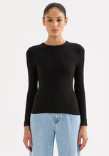 Nude Lucy Black Organic Cotton Rib LS Tee