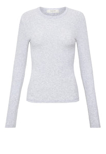 Nude Lucy Grey Organic Cotton Rib LS Tee