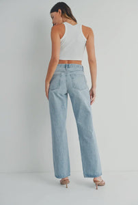 Just Black Denim Light Wash Relaxed Straight