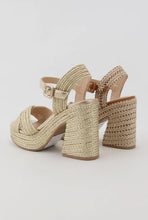 Raffia Chunky Platform Sandal