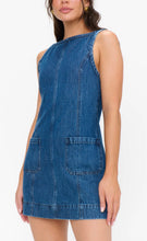 Show Me Your Mumu Boulevard Mini Dress in Reservoir Blue Denim