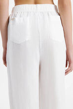 Nude Lucy White Lounge Linen Crop Pant