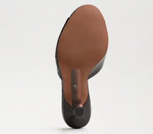 Sam Edelman Jeanie Heeled Mule in Rich Chocolate Patent Leather