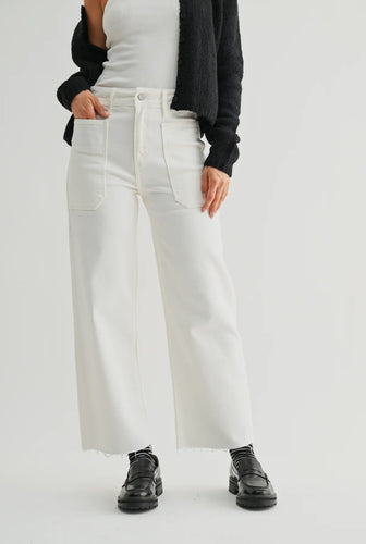 Just Black Denim Off White Utility Pocket Jean