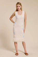 Flat White Beach Embroidered Dress in Cream