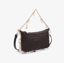 Urban Expressions Seasonal Seashell Evening Bag in Chocolate Straw