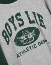 Boys Lie Athletics Dept. Kara Crewneck in Grey/Green