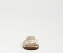 Sam Edelman Fynn Block Heel Mule Sandal in Modern Ivory Faux Raffia