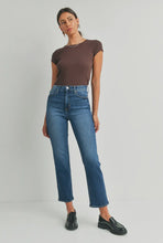 Just Black Denim High Rise Dark Wash Crop Straight