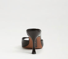 Sam Edelman Jeanie Heeled Mule in Rich Chocolate Patent Leather
