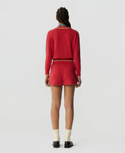 Guest In Residence Cashmere Blend Runner Short in Scarlet