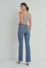 Just Black Denim High Rise Scissor Cut Flare Medium Wash