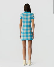 Guest In Residence Gingham Polo Dress in Swimming Pool