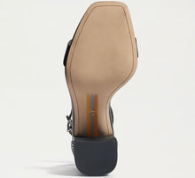 Sam Edelman Daniella Black Heel Sandal in Black Leather