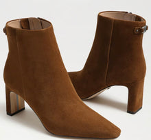 Sam Edelman Saige Ankle Bootie in Warm Nutmeg Suede