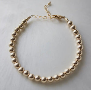 5mm Gold Beaded Bracelet